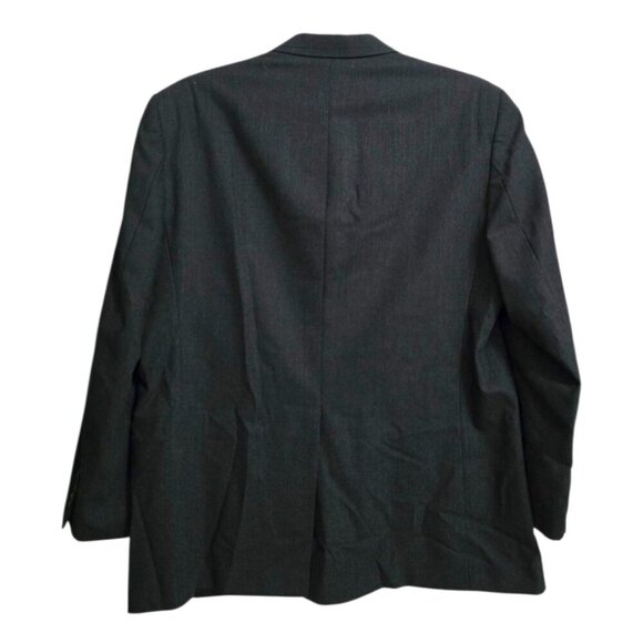 Chaps Ralph Lauren Vintage 90s Charcoal Gray Wool Single Breasted Blazer Sz 44R - Picture 7 of 14